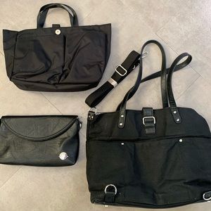 Momkindness Black Diaper Bag with Accessories